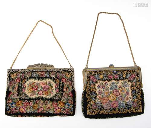 AUSTRIAN NEEDLEPOINT EVENING BAGS (2)