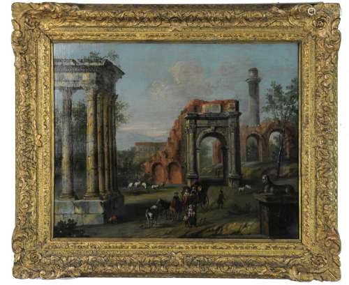 GIOVANNI PANINI OIL PAINTING CANVAS ROME ITALY