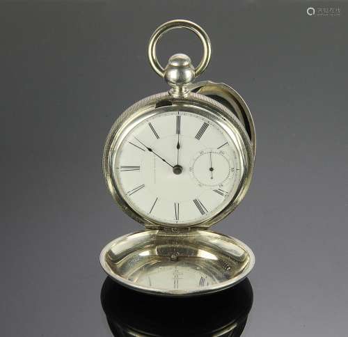 800 COIN SILVER AMERICAN WATCH CO. POCKET WATCH