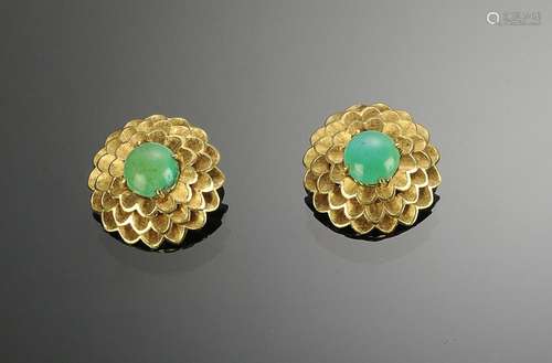 ESTATE GOLD & TURQUOISE EARRINGS