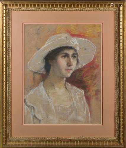 WILLIAM FORSYTH PASTEL EDWARDIAN PORTRAIT 1918