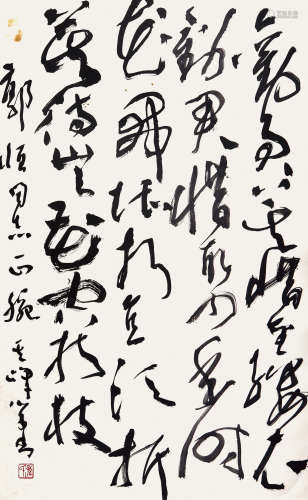 孙其峰（b.1920） 书法 水墨纸本 立轴