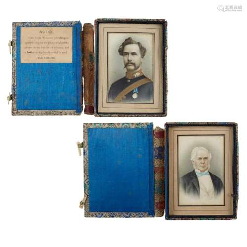 Y TWO RARE PORTRAIT MINIATURES ON IVORY BY YEE CHEONG (ACTIVE IN SHANGHAI, HONG KONG AND FUJIAN ABOUT 1860S–1890S) 11x8.2cm