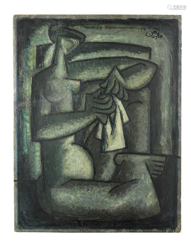 Untitled (Seated Nude) Sadequain(Pakistan, 1930-1987)