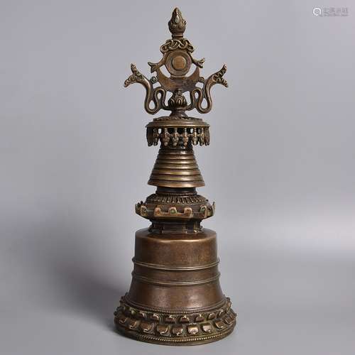 A BRONZE STUPA