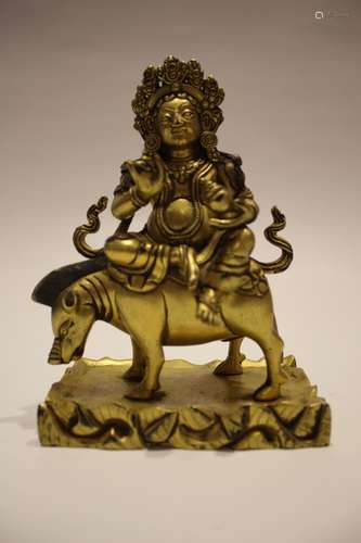 A GILT-BRONZE FIGURE OF BUDDHA