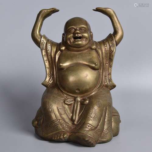 A BRONZE FIGURE OF MAITREYA