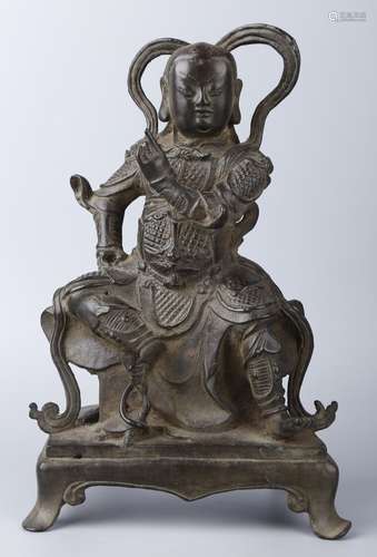 A BRONZE FIGURE OF JAMBHALA