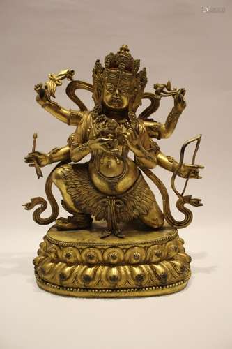 A GILT-BRONZE FIGUREOFVAJARBHAIRAVA