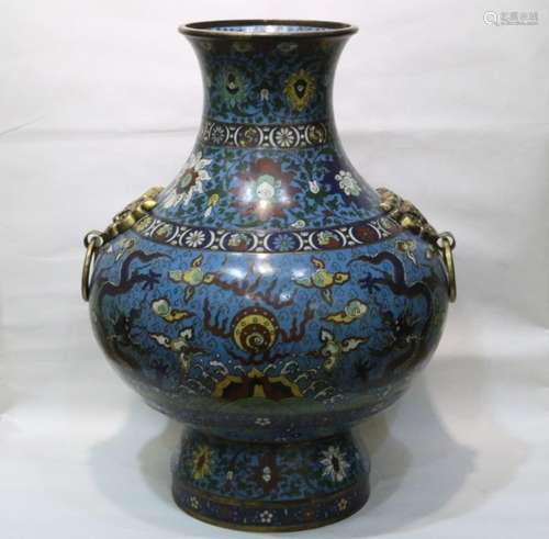 A CLOISONNE ENAMEL VASE, JINGTAI MARK