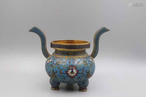 A CLOSIONNE ENAMEL CENSER BURNER