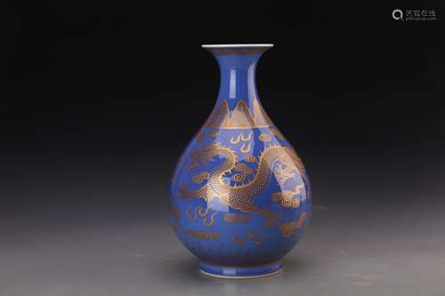 A GILT-DECORAATED 'DRAGON' VASE, XUANTONG MARK