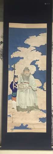 A CHINESE SCROLL PAINTING OF ZHONGKUI