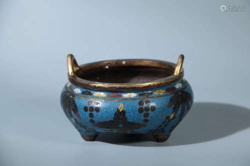 A CLOISONNE ENAMEL CENSER