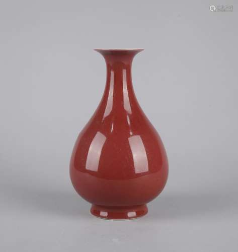 A COPPER-RED YUHUCHUN VASE, QIANLONG MARK, QING DYNASTY