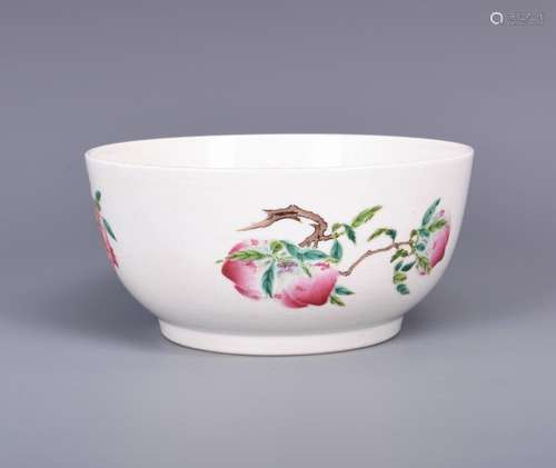 A FAMILLE ROSE 'SANDOU' BOWL, DAOGUANG MARK, QING DYNASTY