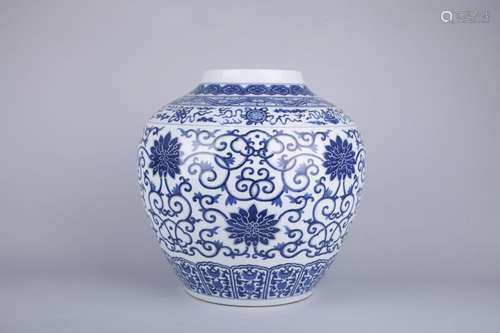 A BLUE AND WHITE 'LOTUS' JAR, GUANGXU PERIOD