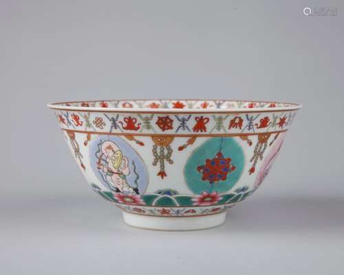 A FAMILLE ROSE BOWL, JIAQING PERIOD