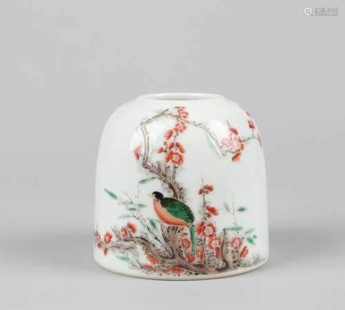 A FAMILLE VERT WATER POT, KANGXI MARK, QING DYNASTY