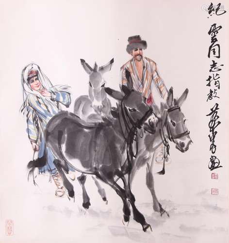 HUANG ZHOU, BOY RIDING HIS DONKEY