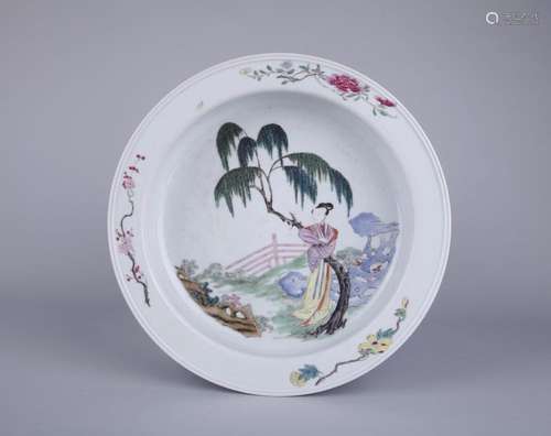 A FAMILLE ROSE BARBED-RIM BRUSH WASHER, YONGZHENG PERIOD