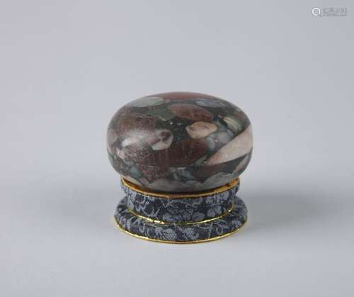 A STONE INK PASTE BOX, QING DYNASTY