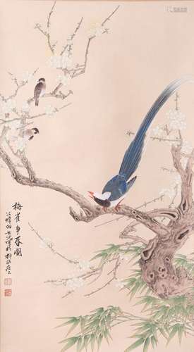 TIAN SHI GUANG, BIRD AND PEACH BLOSSOM