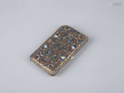 A CLOISONNE ENAMEL CARD HOLDER