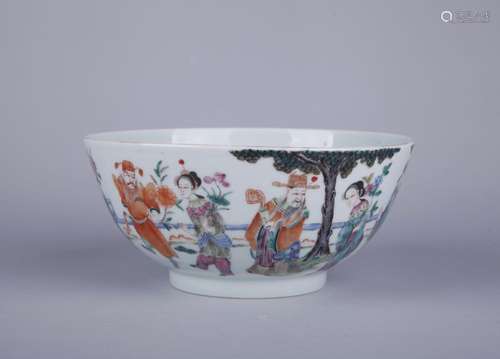 A FAMILLE ROSE BOWL, TONGZHI MARK, QING DYNASTY