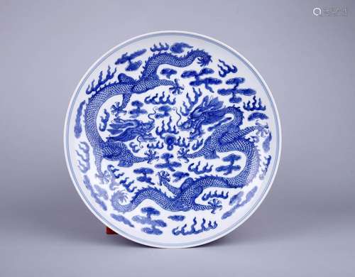 A BLUE AND WHITE GUANGXU MARK, QING DYNASTY