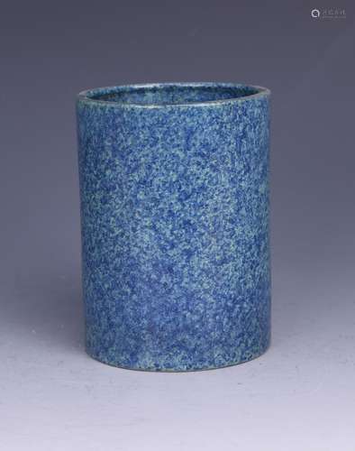 A 'ROBIN'S EGG' BLUE-GLAZED BRUSH WASHER, 18TH CENTURY