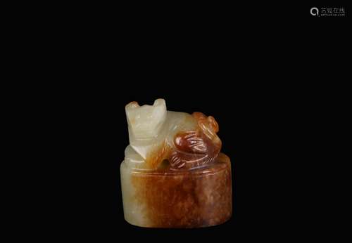 A Chinese Carved Jade Seal