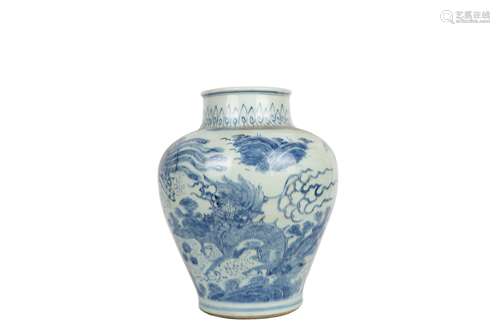 A Chinese Blue And White Porcelain Jar