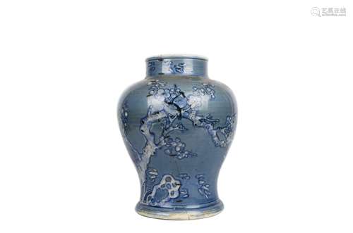 A Chinese Blue and White Porcelain Jar