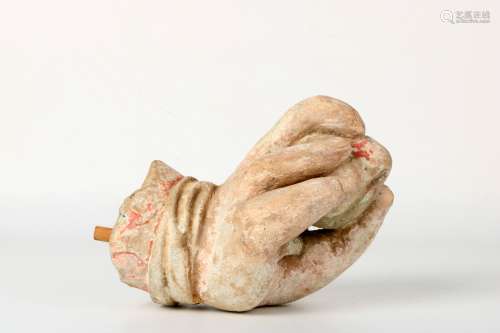 A Chinese Carved Stone Decoration with Hand Shape