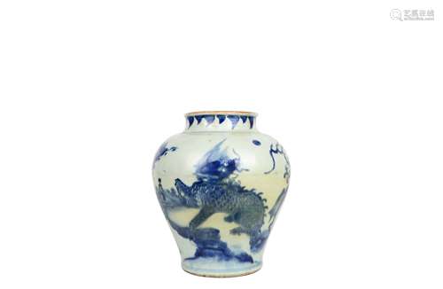 A Chinese Blue And White Porcelain Jar