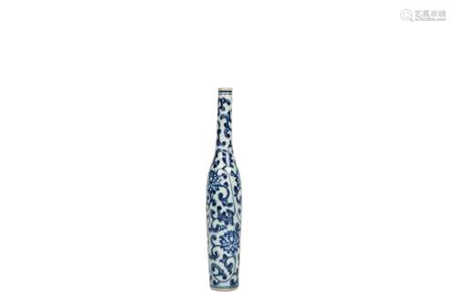 A Chinese Blue And White Porcelain Bottle