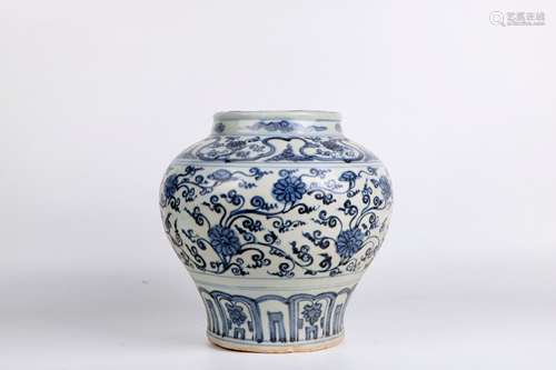 A Chinese Blue and White Porcelain Vase