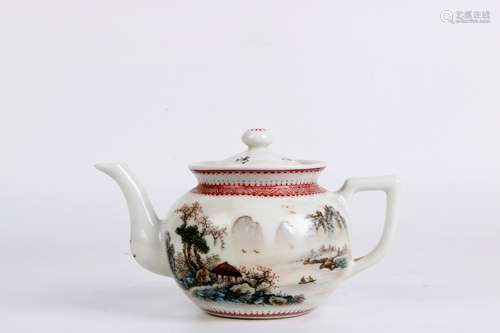 A Chinese Famille-Rose Porcelain Tea Pot