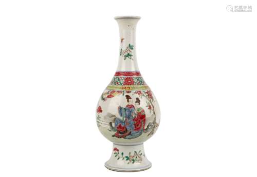 A Chinese Famille-Rose Porcelain Vase