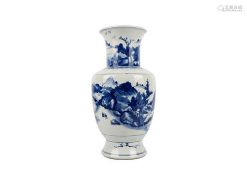 A Chinese Blue and White Porcelain Vase