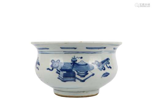 A Chinese Blue and White Incense Burner