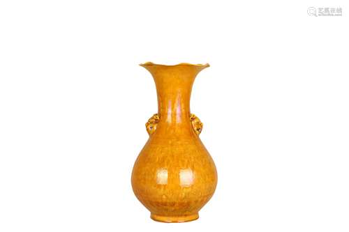 A Chinese Yellow Glazed Vase 