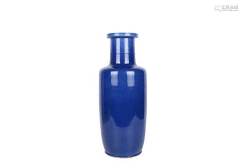 A Chinese Blue Glazed Porcelain Vase