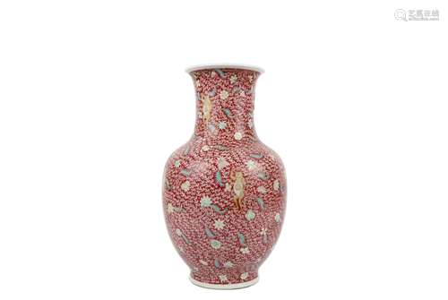 A Chinese Famille-Rose Porcelain Vase