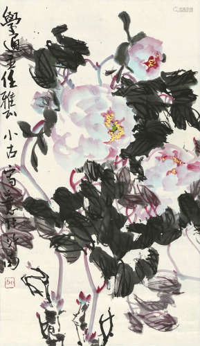 王小古（1915～1982） 花卉 立轴 设色纸本