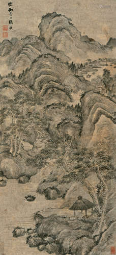 张庚（1685～1760） 山水 立轴 水墨纸本