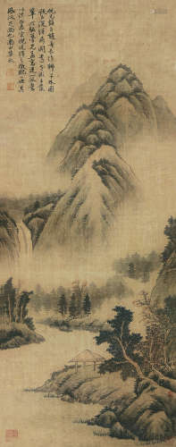 恽寿平（1633～1690） 临古山水 立轴 水墨绢本
