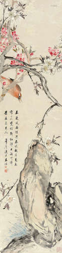 朱梦庐（1826～1900） 花鸟 立轴 设色纸本