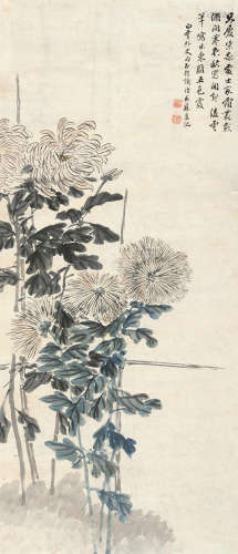 陈师曾（1876～1923） 花卉 立轴 设色纸本